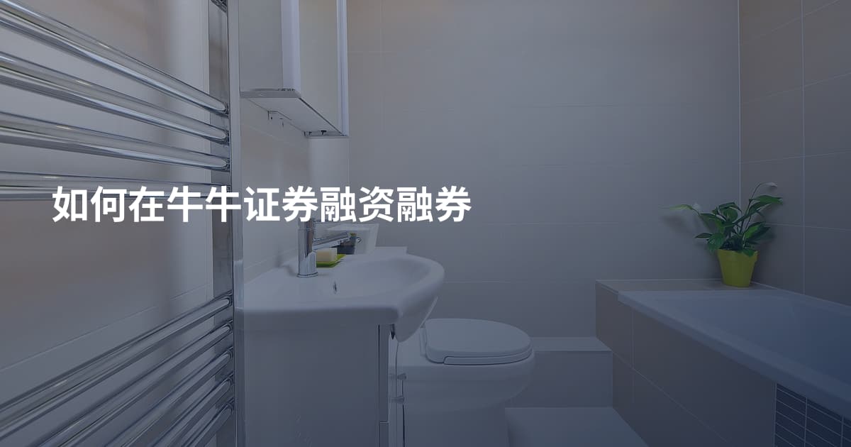 如何在牛牛证券融资融券