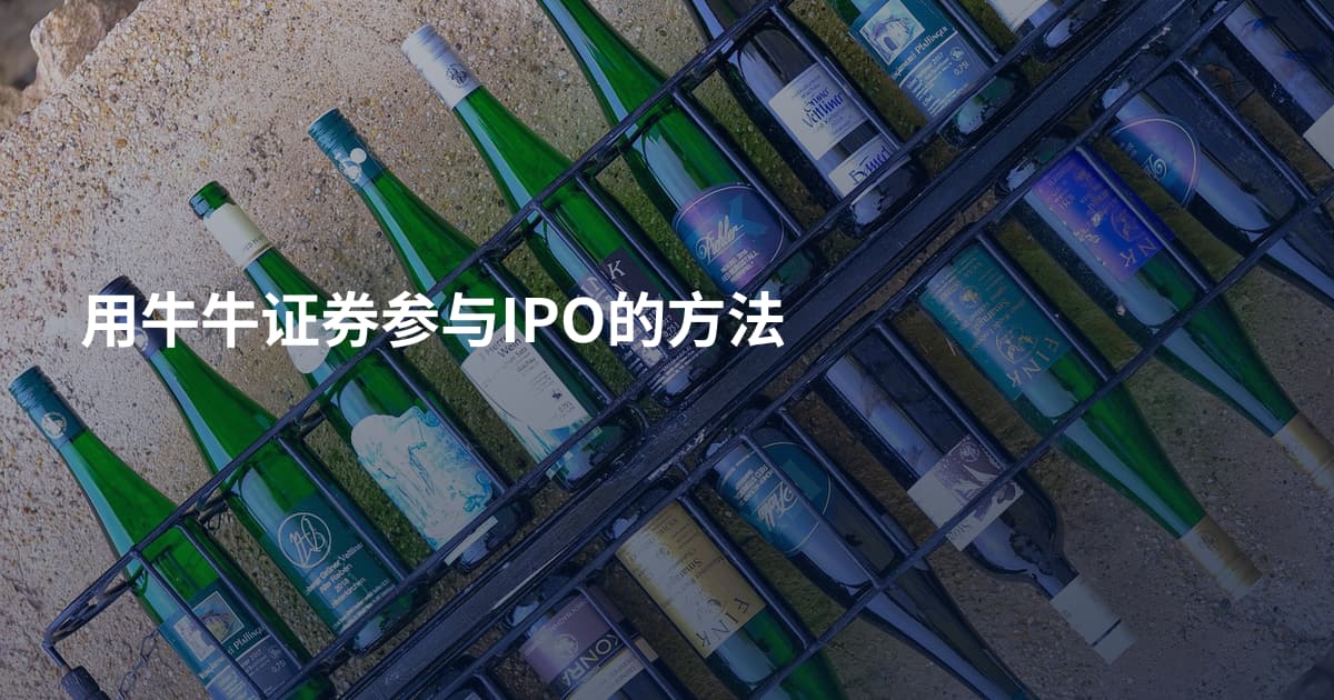 用牛牛证券参与IPO的方法