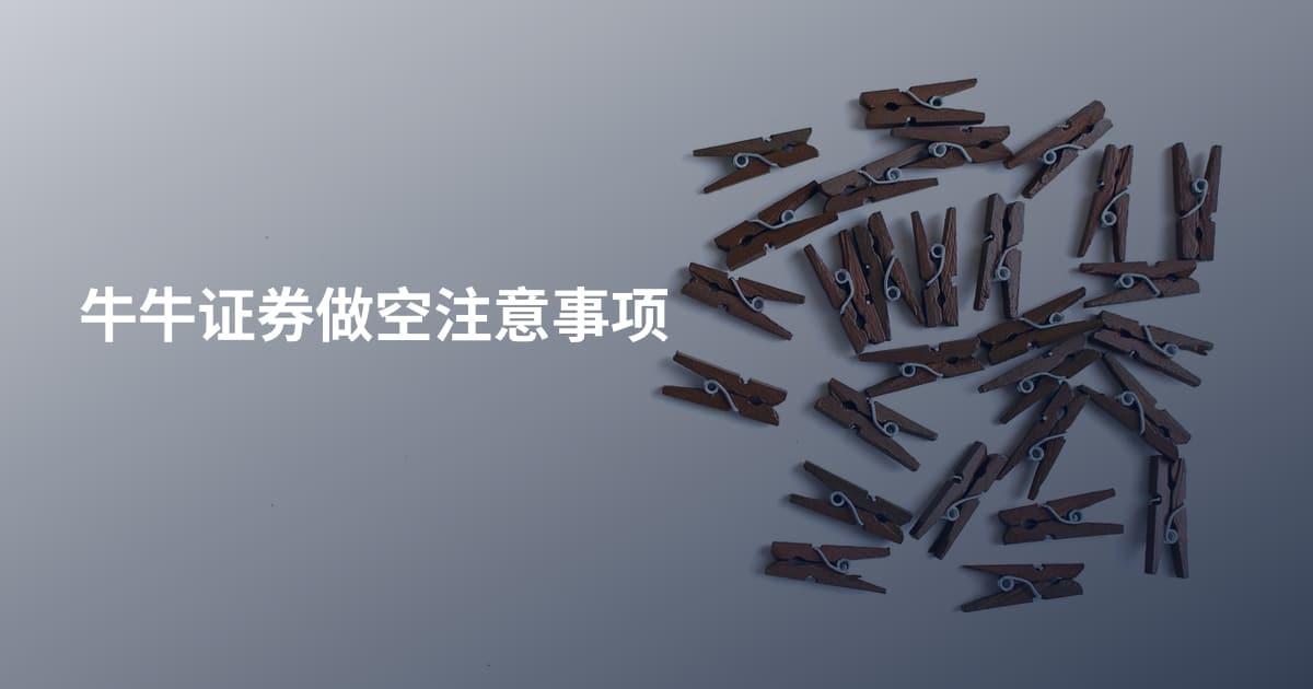 牛牛证券做空注意事项
