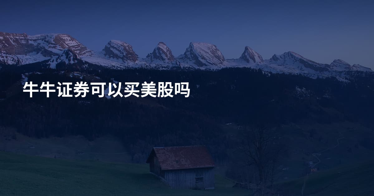 牛牛证券可以买美股吗