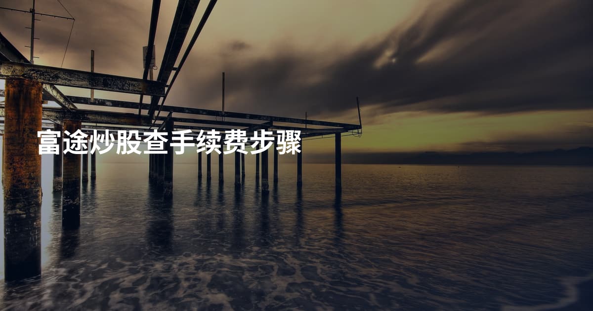 富途炒股查手续费步骤