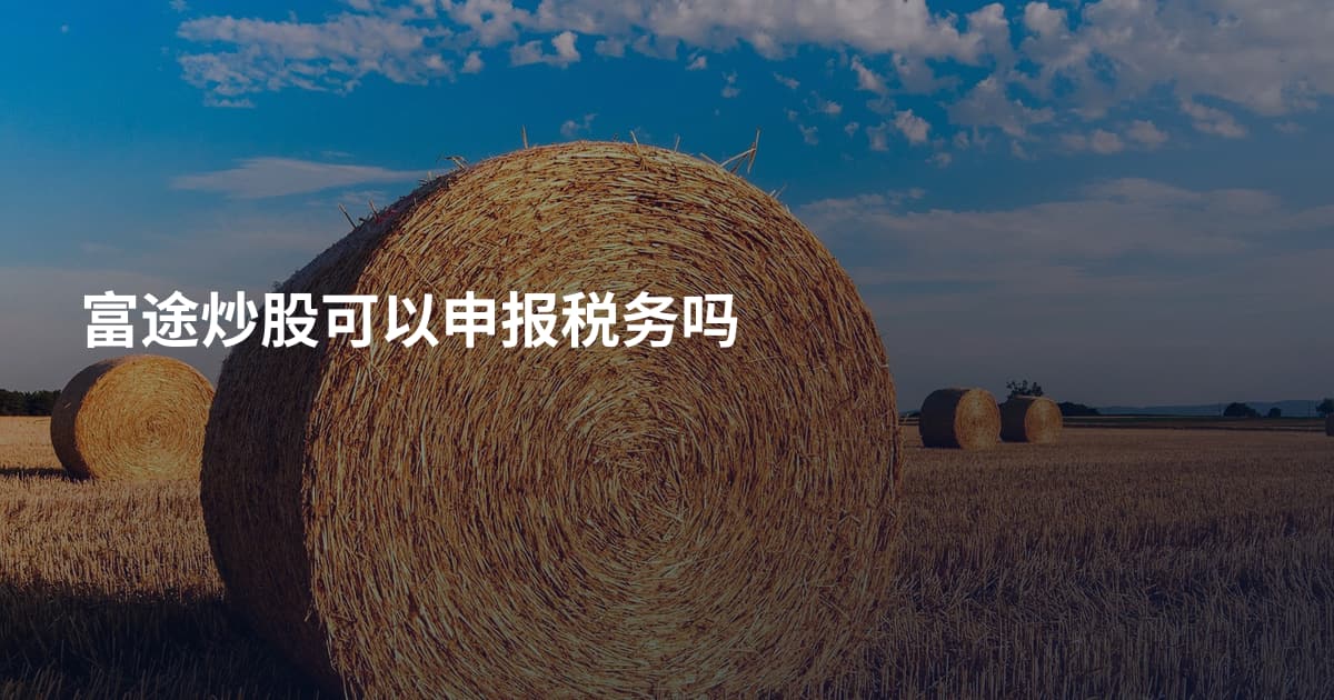 富途炒股可以申报税务吗