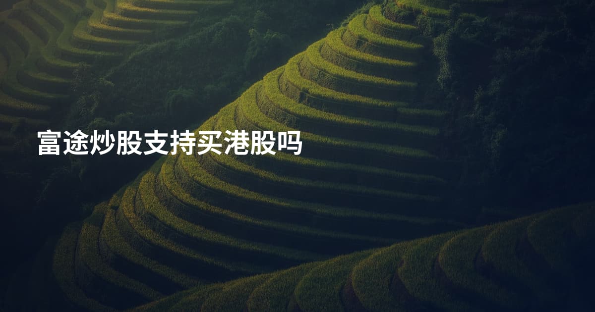 富途炒股支持买港股吗
