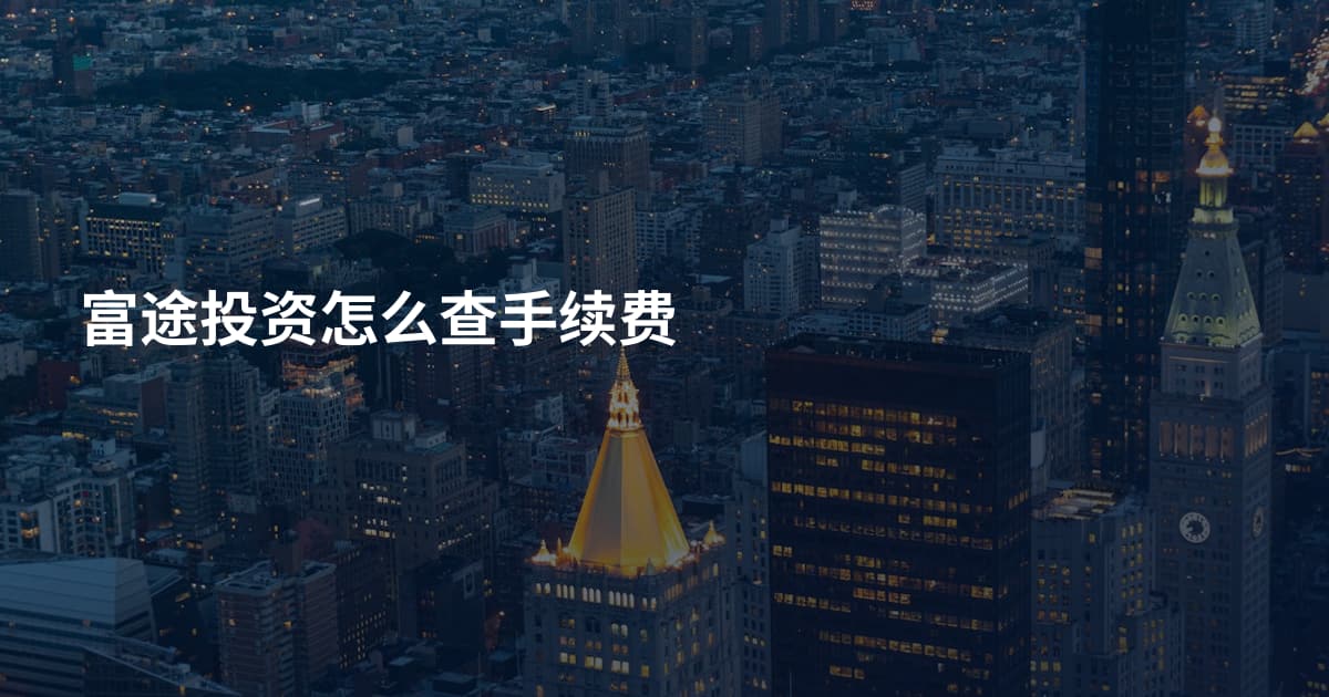 富途投资怎么查手续费