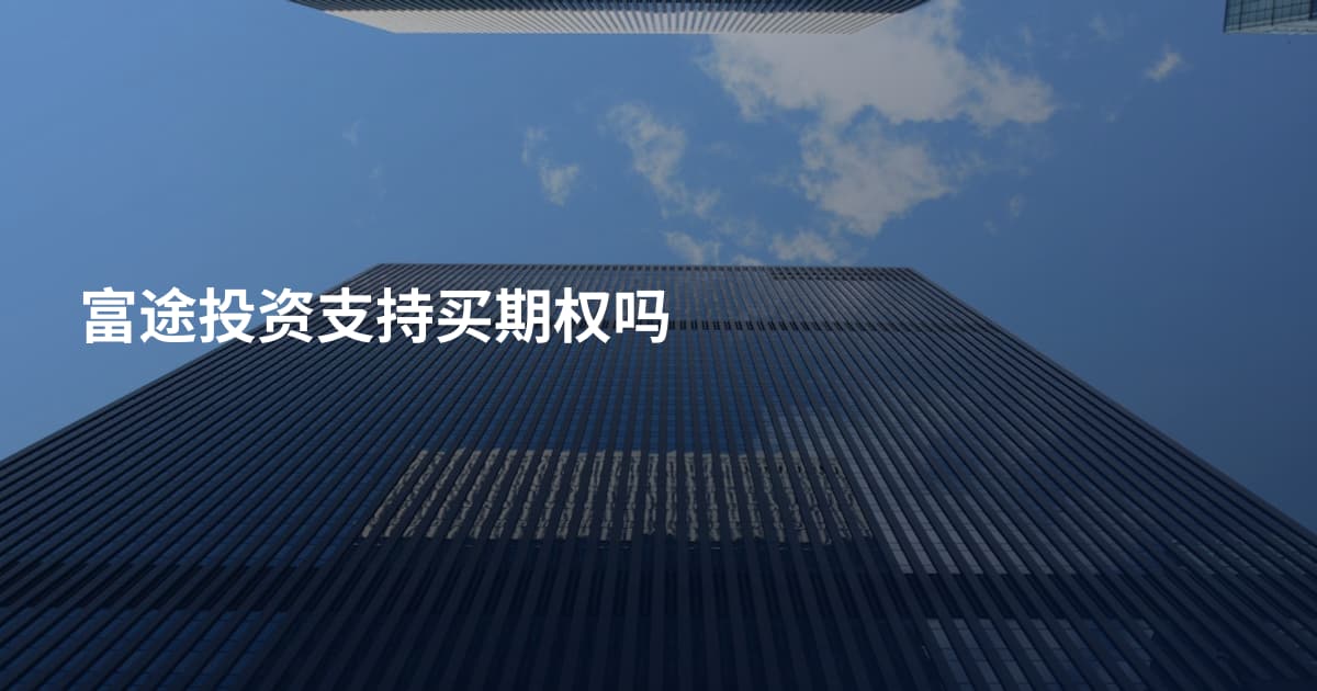 富途投资支持买期权吗