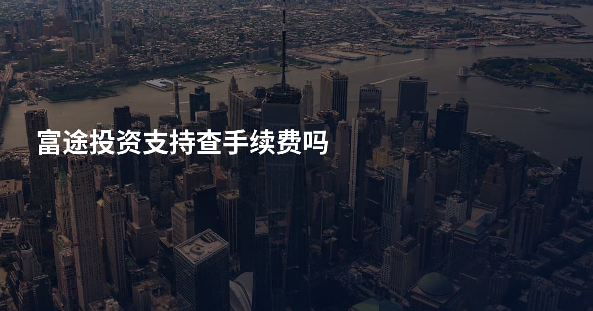 富途投资支持查手续费吗
