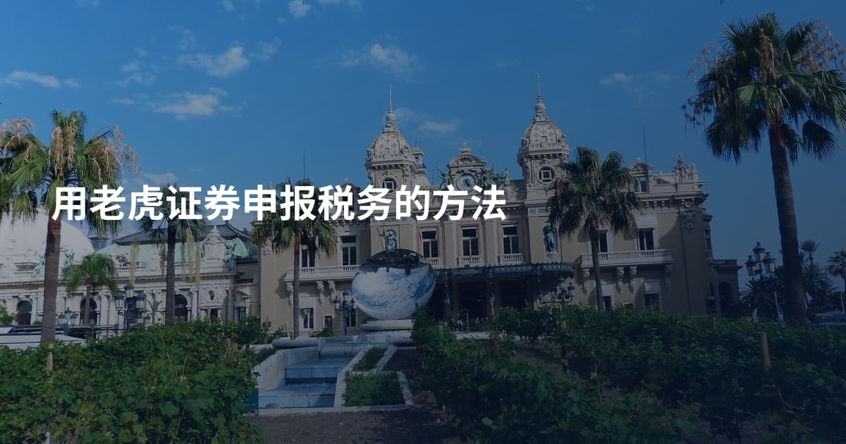 用老虎证券申报税务的方法