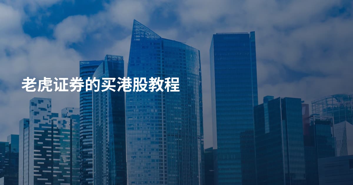 老虎证券的买港股教程