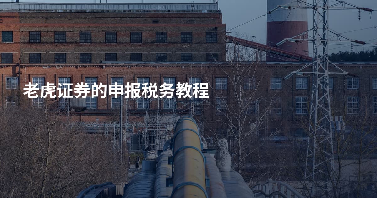 老虎证券的申报税务教程