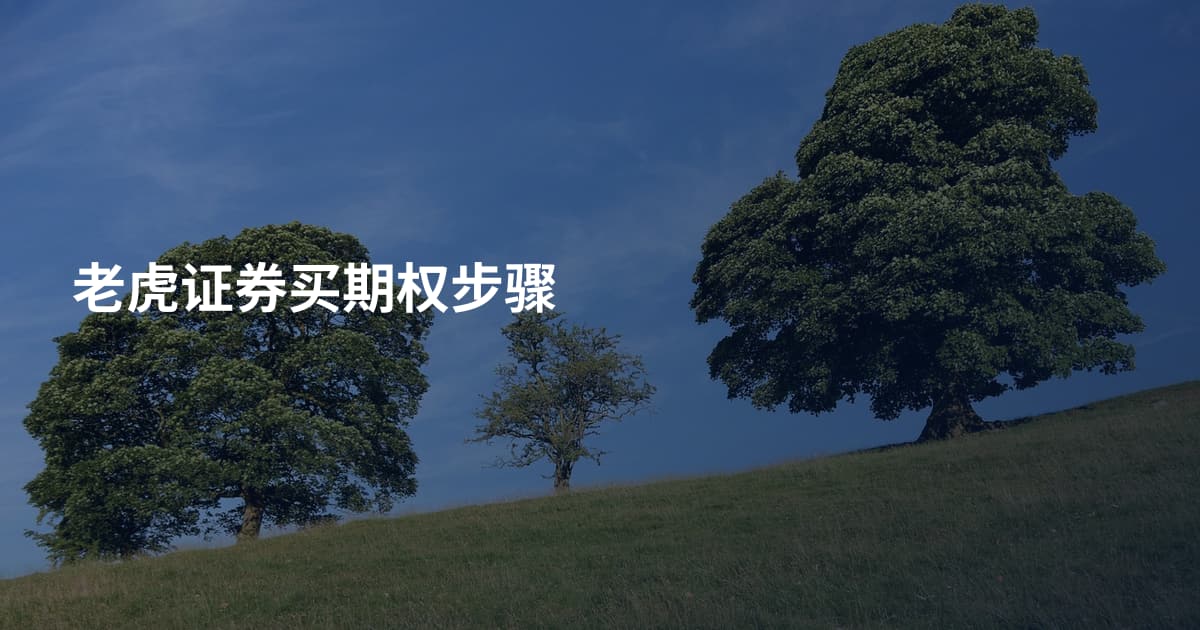 老虎证券买期权步骤