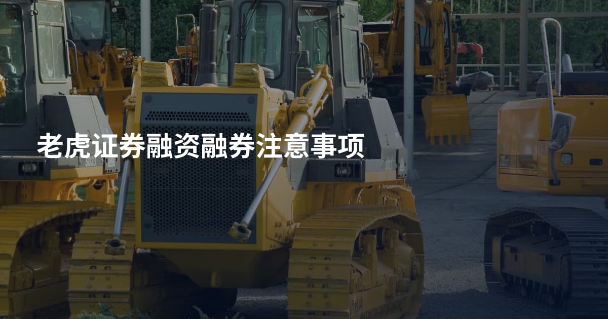 老虎证券融资融券注意事项