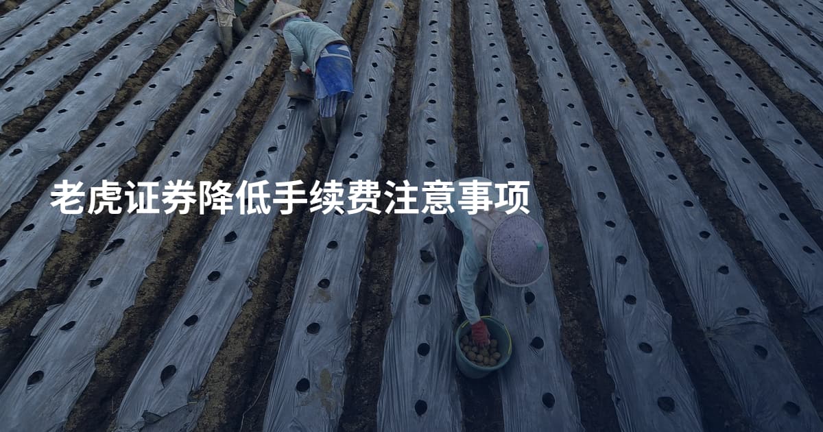 老虎证券降低手续费注意事项