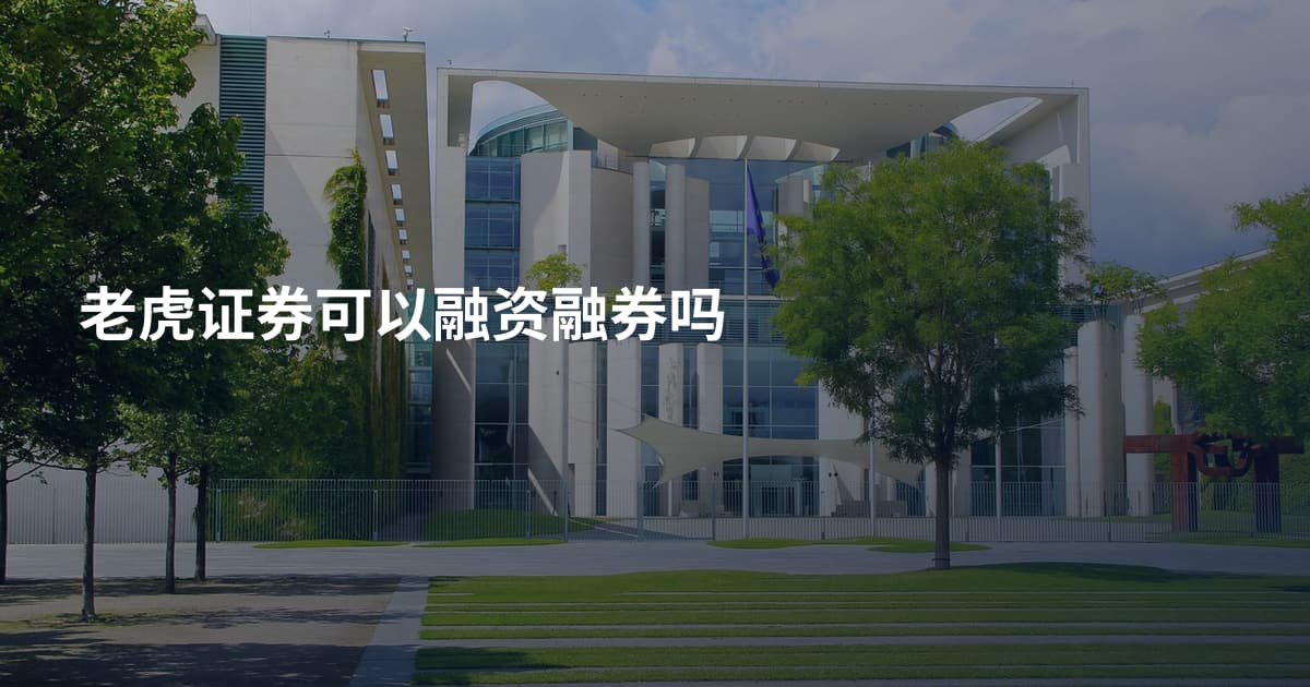 老虎证券可以融资融券吗