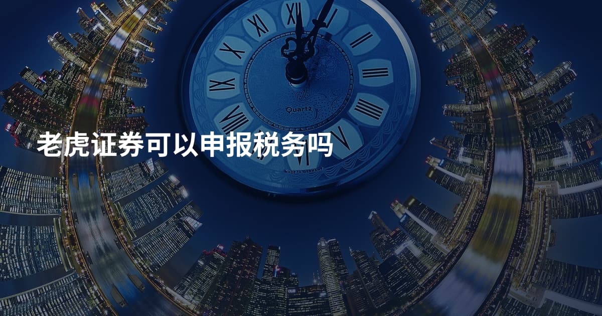老虎证券可以申报税务吗