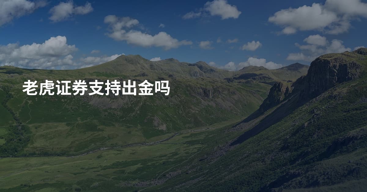 老虎证券支持出金吗