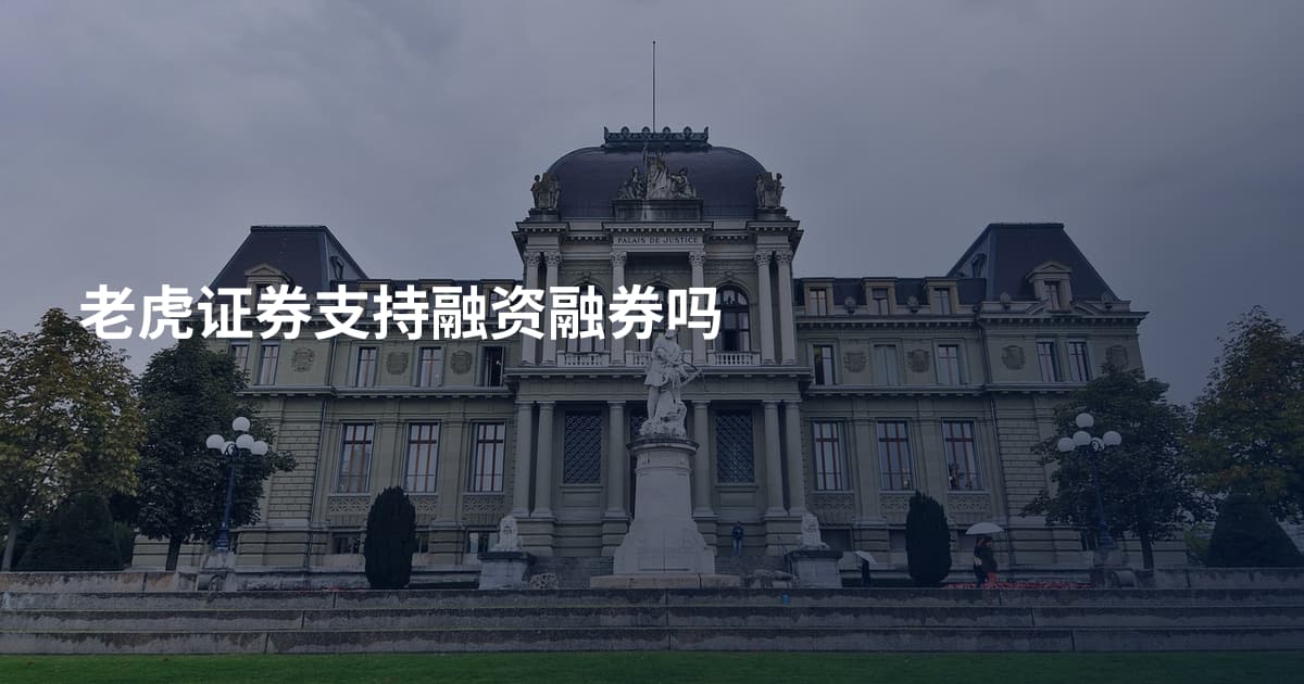 老虎证券支持融资融券吗