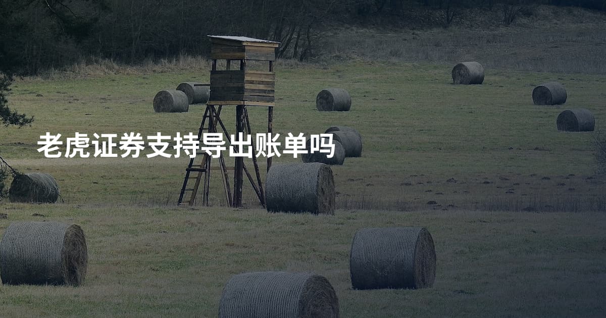 老虎证券支持导出账单吗