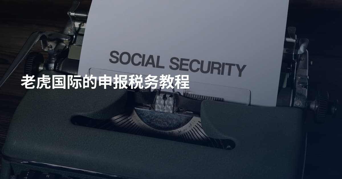 老虎国际的申报税务教程