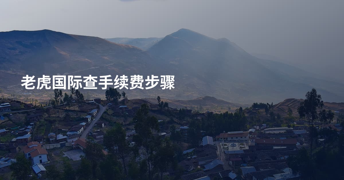 老虎国际查手续费步骤