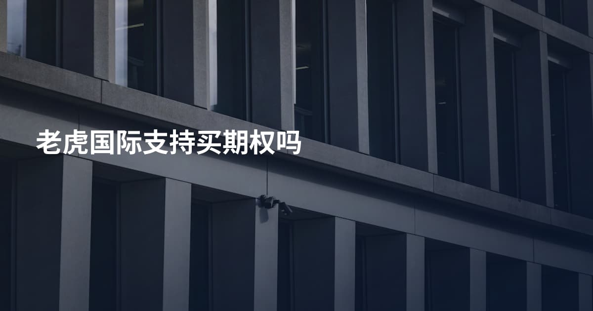 老虎国际支持买期权吗