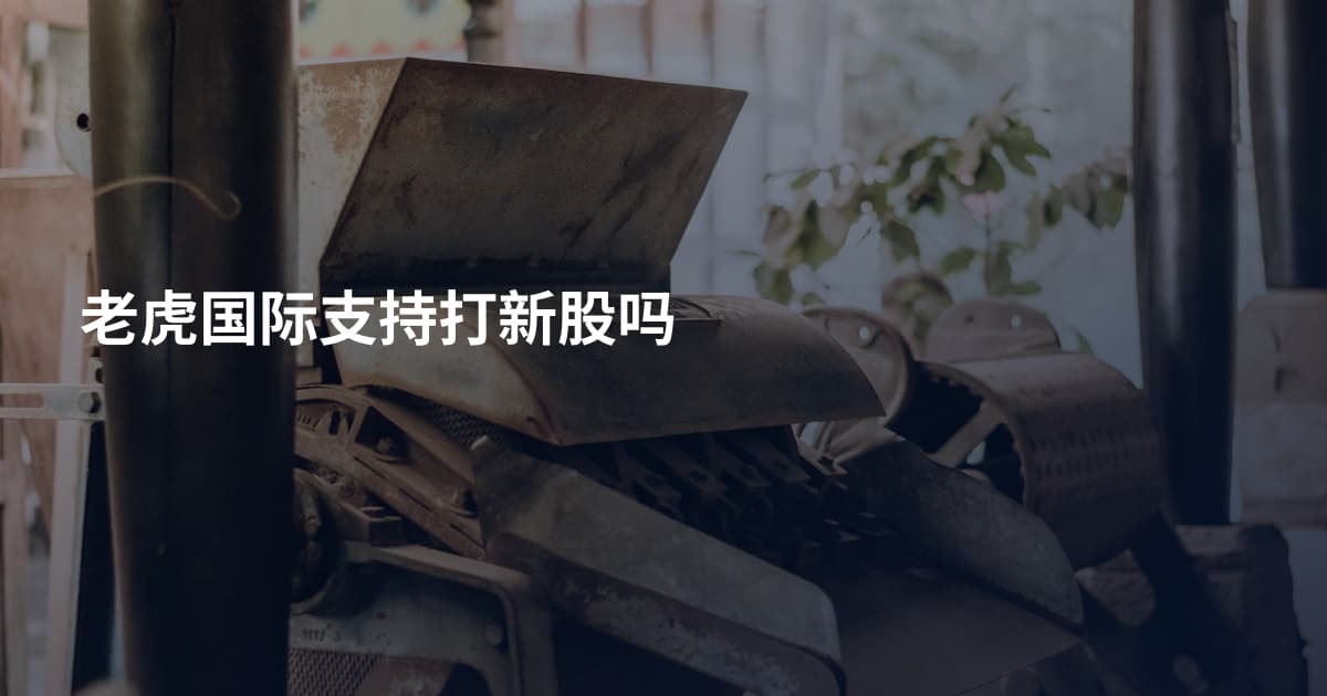 老虎国际支持打新股吗