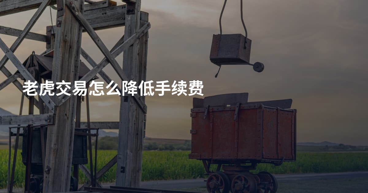 老虎交易怎么降低手续费