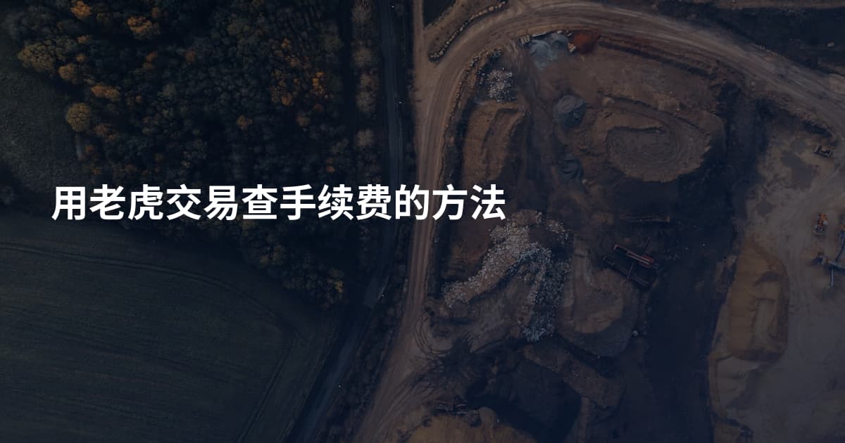 用老虎交易查手续费的方法