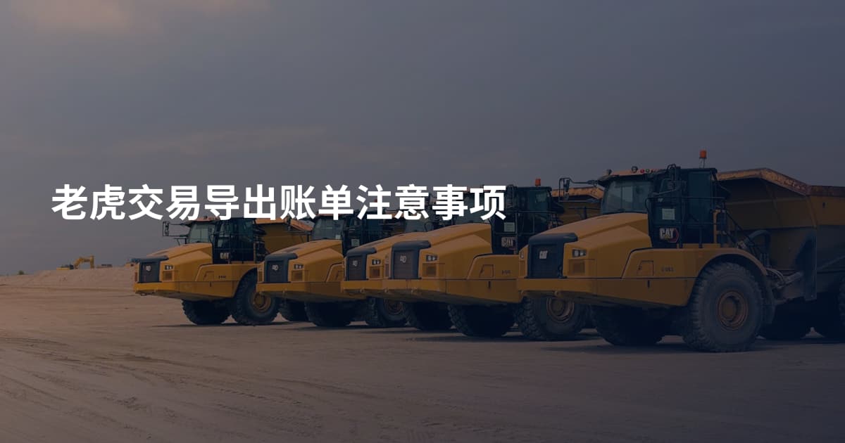 老虎交易导出账单注意事项