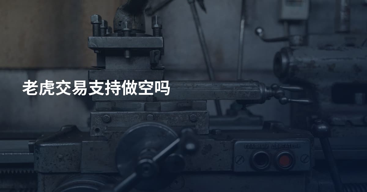老虎交易支持做空吗