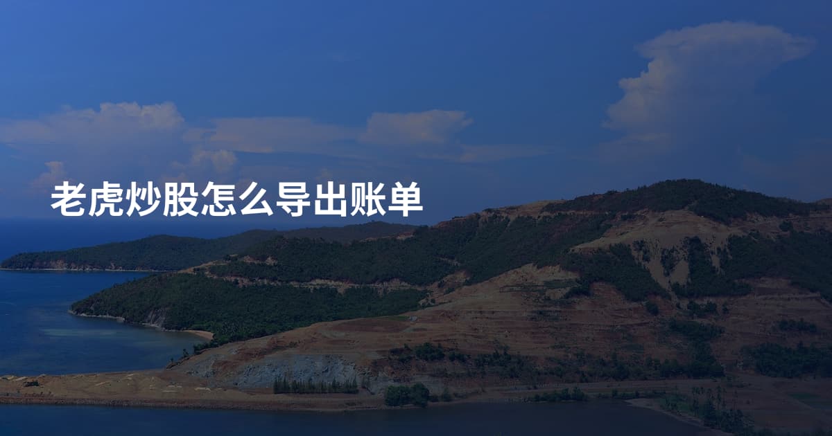 老虎炒股怎么导出账单