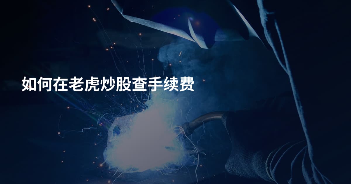 如何在老虎炒股查手续费