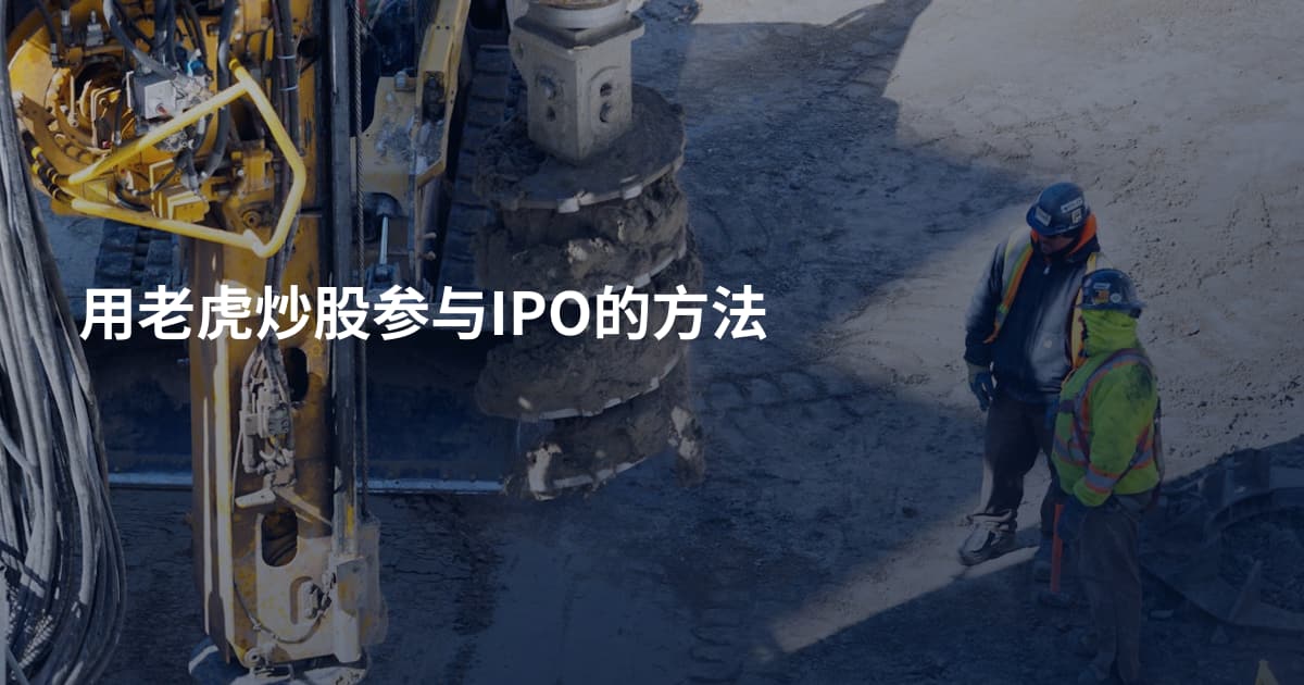 用老虎炒股参与IPO的方法