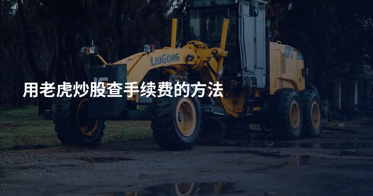 用老虎炒股查手续费的方法