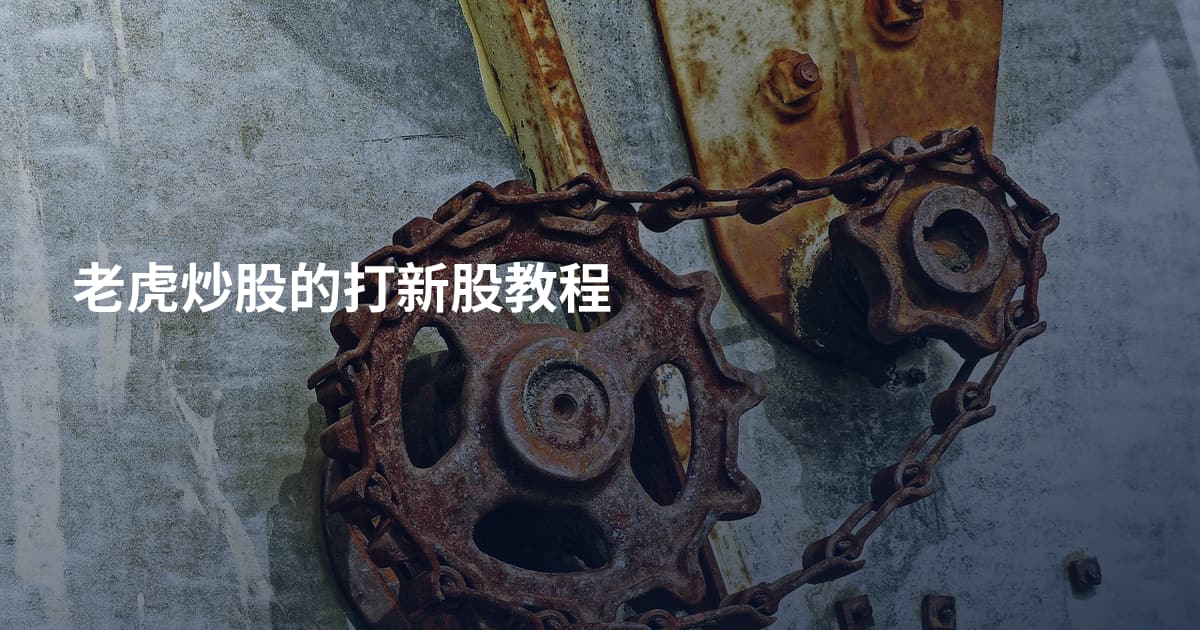 老虎炒股的打新股教程