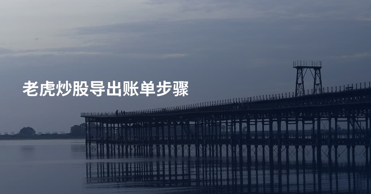 老虎炒股导出账单步骤
