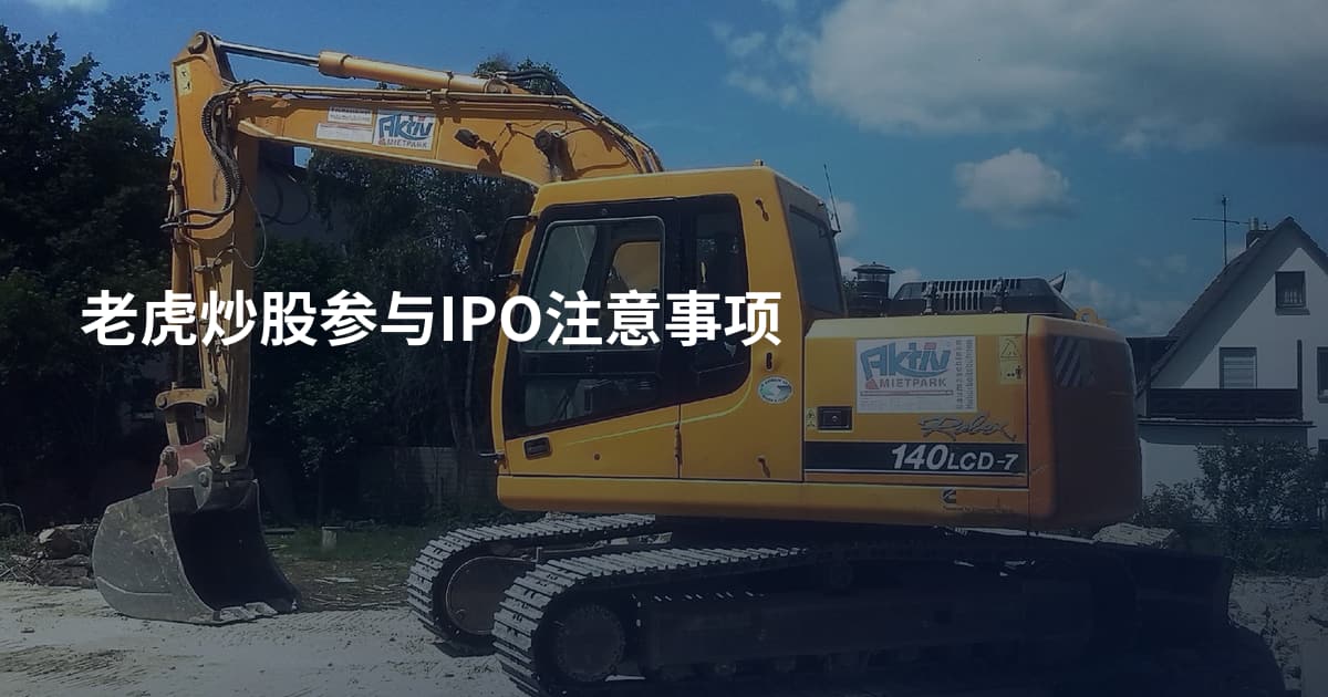 老虎炒股参与IPO注意事项