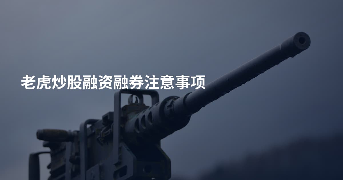 老虎炒股融资融券注意事项