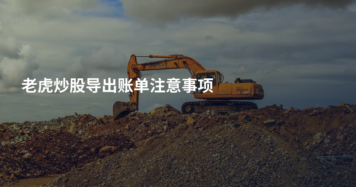 老虎炒股导出账单注意事项