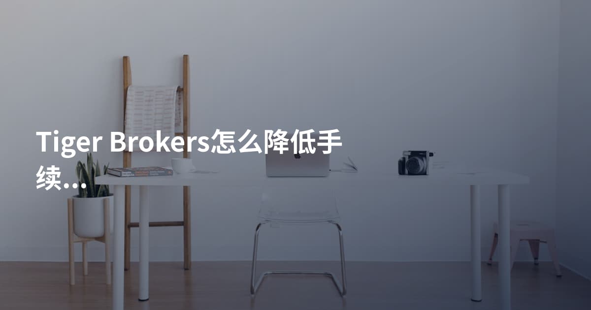 Tiger Brokers怎么降低手续费