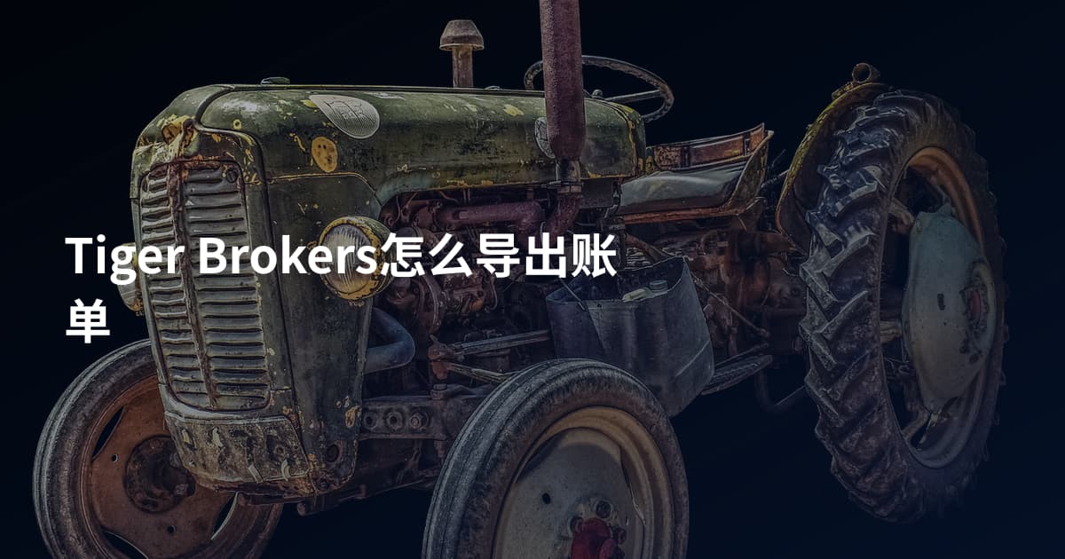 Tiger Brokers怎么导出账单