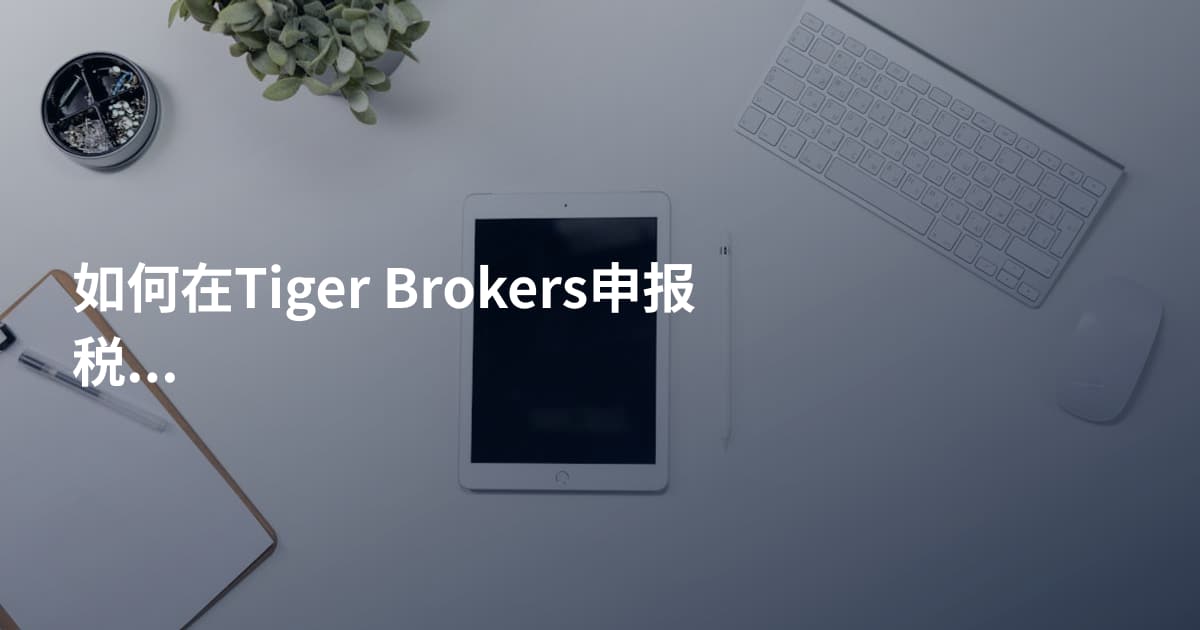 如何在Tiger Brokers申报税务