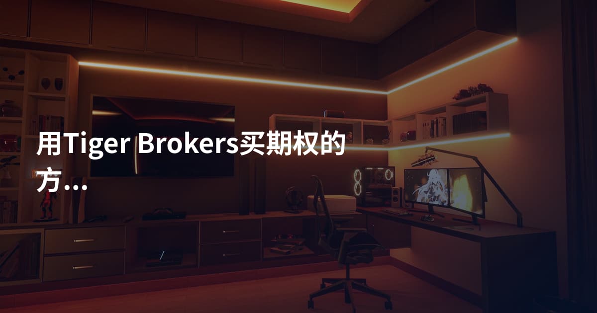 用Tiger Brokers买期权的方法