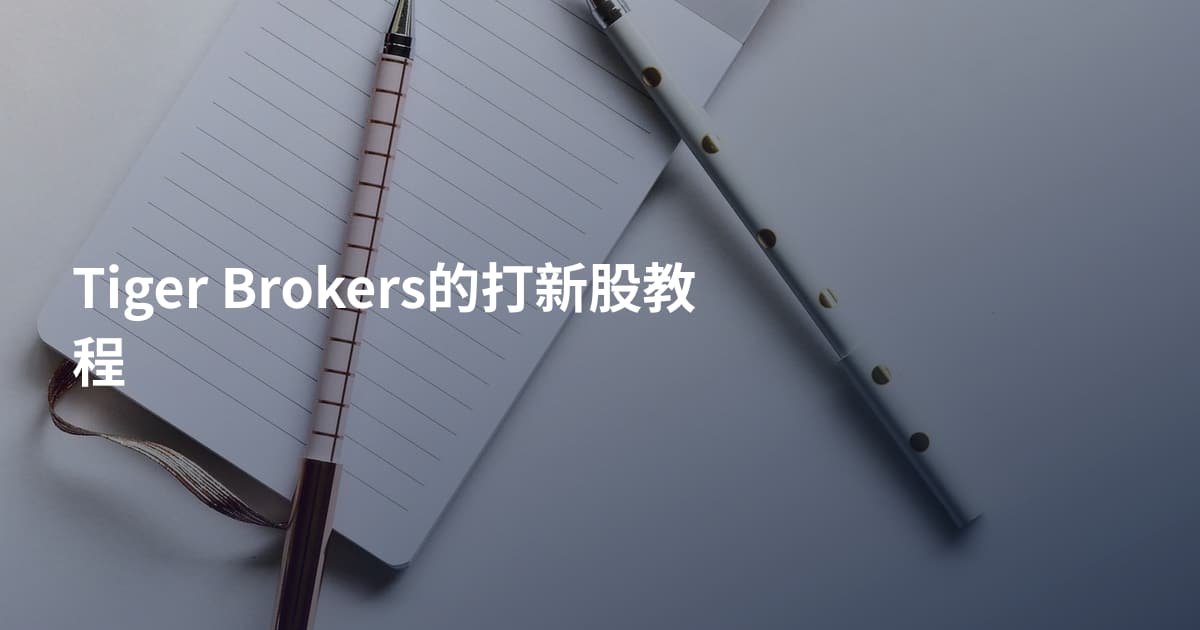 Tiger Brokers的打新股教程