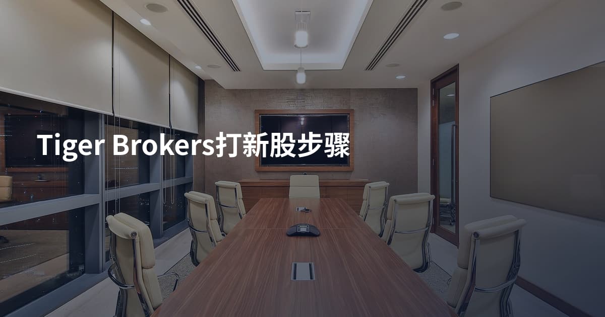 Tiger Brokers打新股步骤