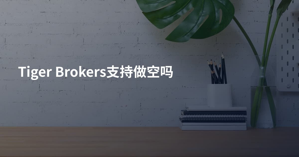 Tiger Brokers支持做空吗