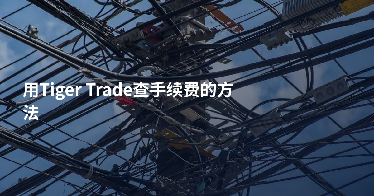用Tiger Trade查手续费的方法