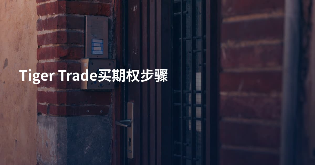 Tiger Trade买期权步骤