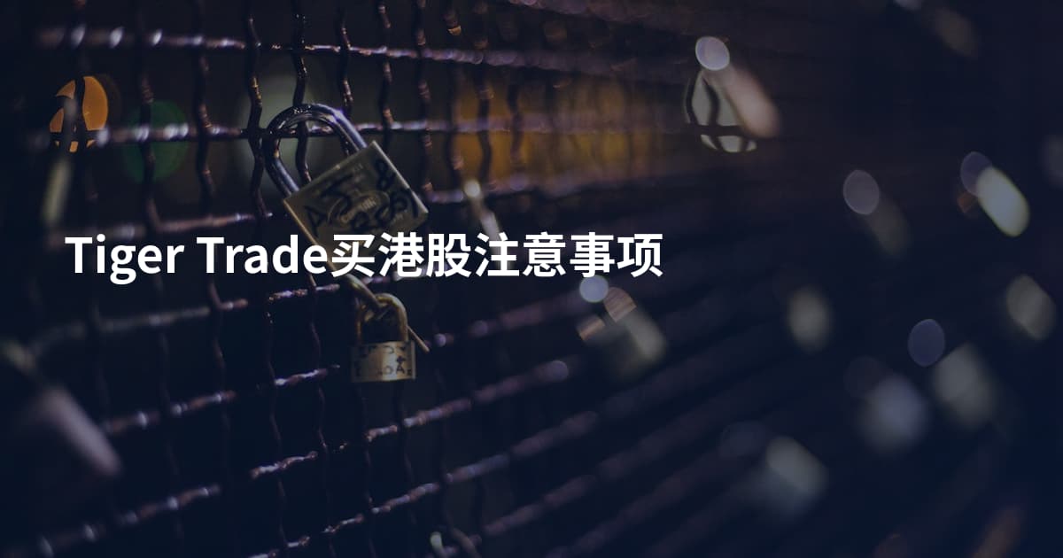 Tiger Trade买港股注意事项