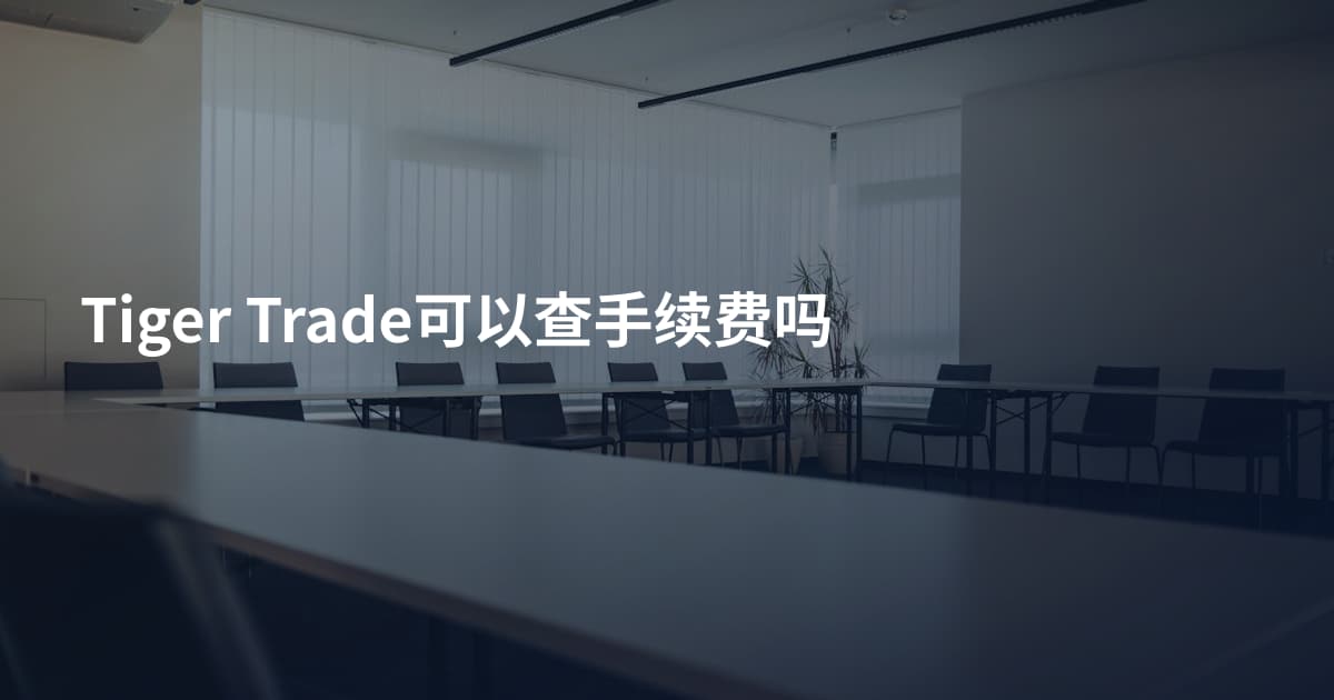 Tiger Trade可以查手续费吗