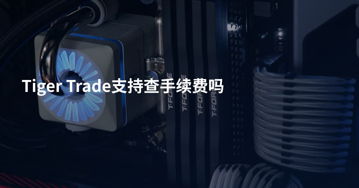 Tiger Trade支持查手续费吗